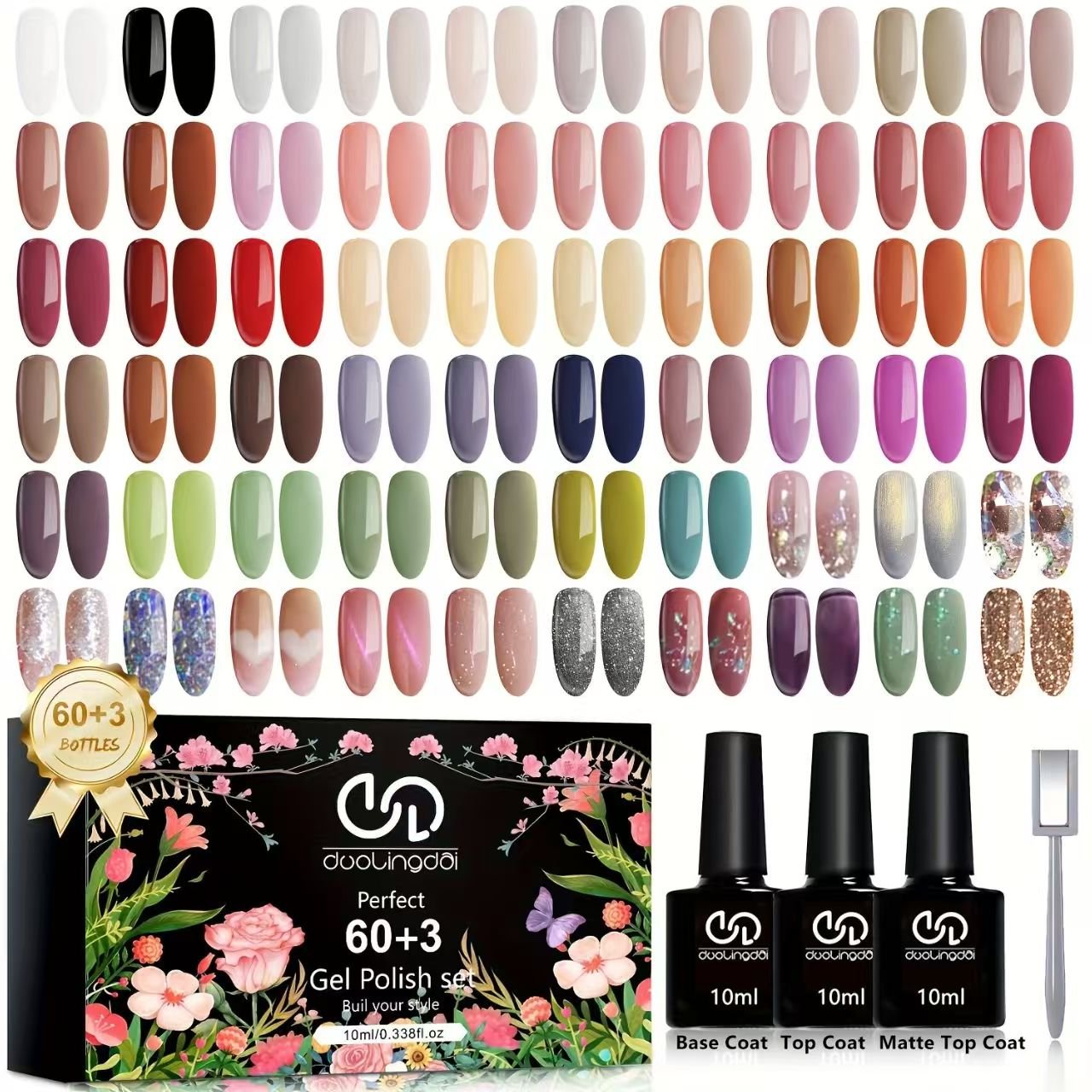 TEMU Nail Art 63-Color Gel Polish Set (Complete Set)
